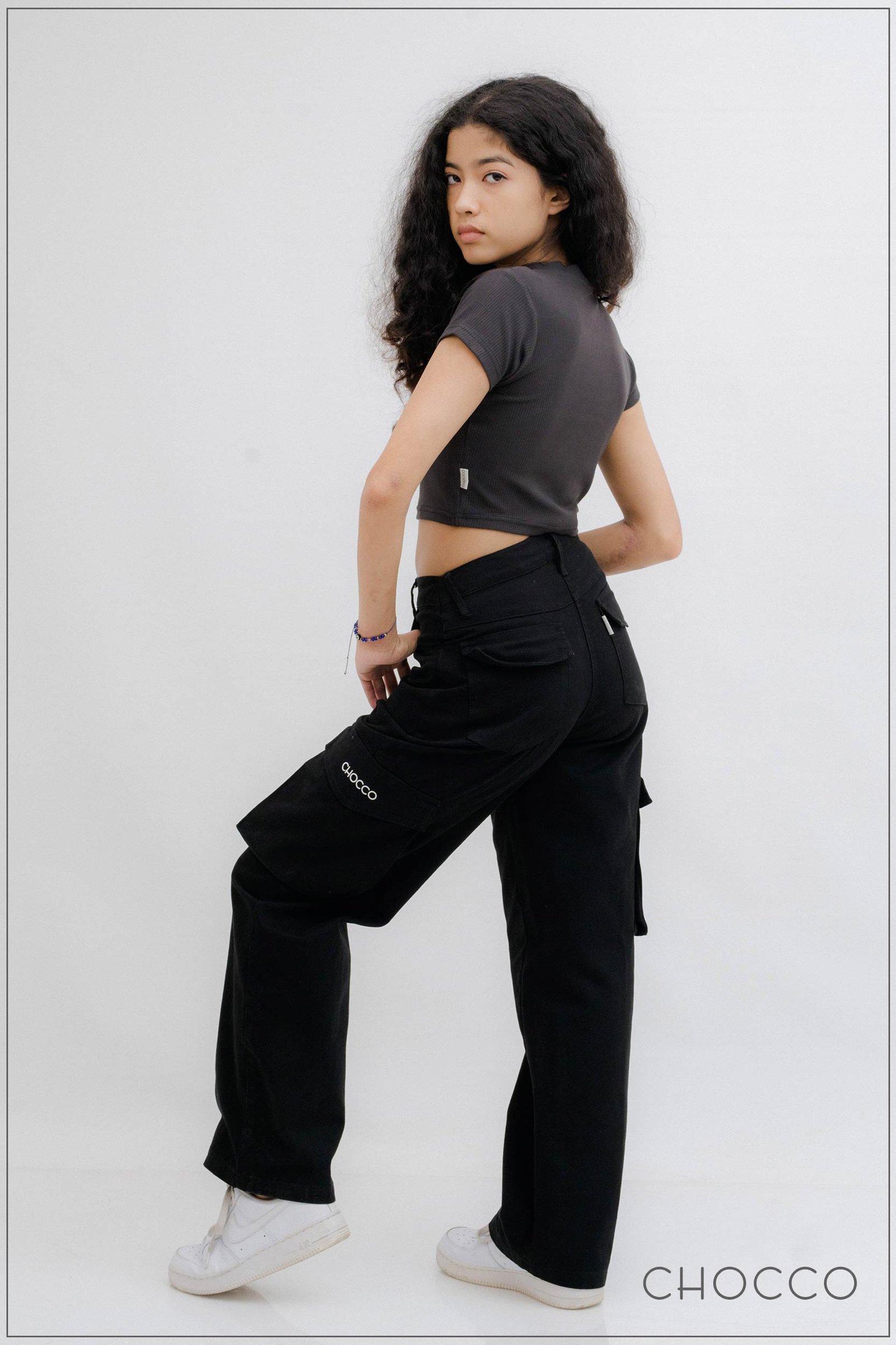 CHOCCO Premium Cargo High-Waist Twill Pant