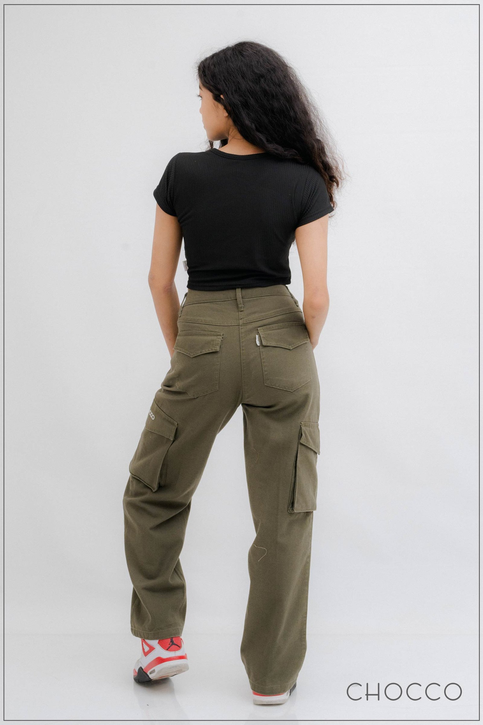 CHOCCO Premium Cargo High-Waist Twill Pant