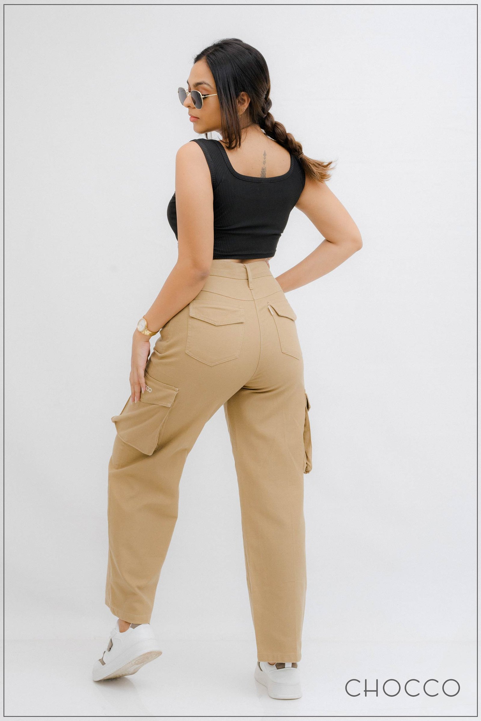 CHOCCO Premium Cargo High-Waist Twill Pant