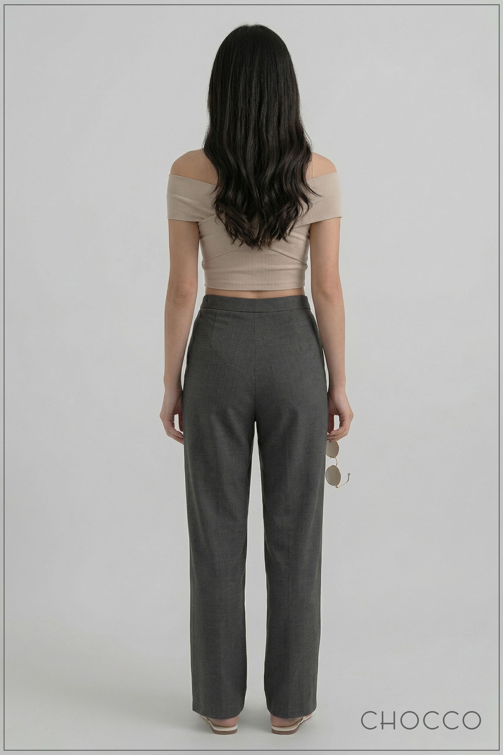 CHOCCO Straight Leg High-Waist Pant