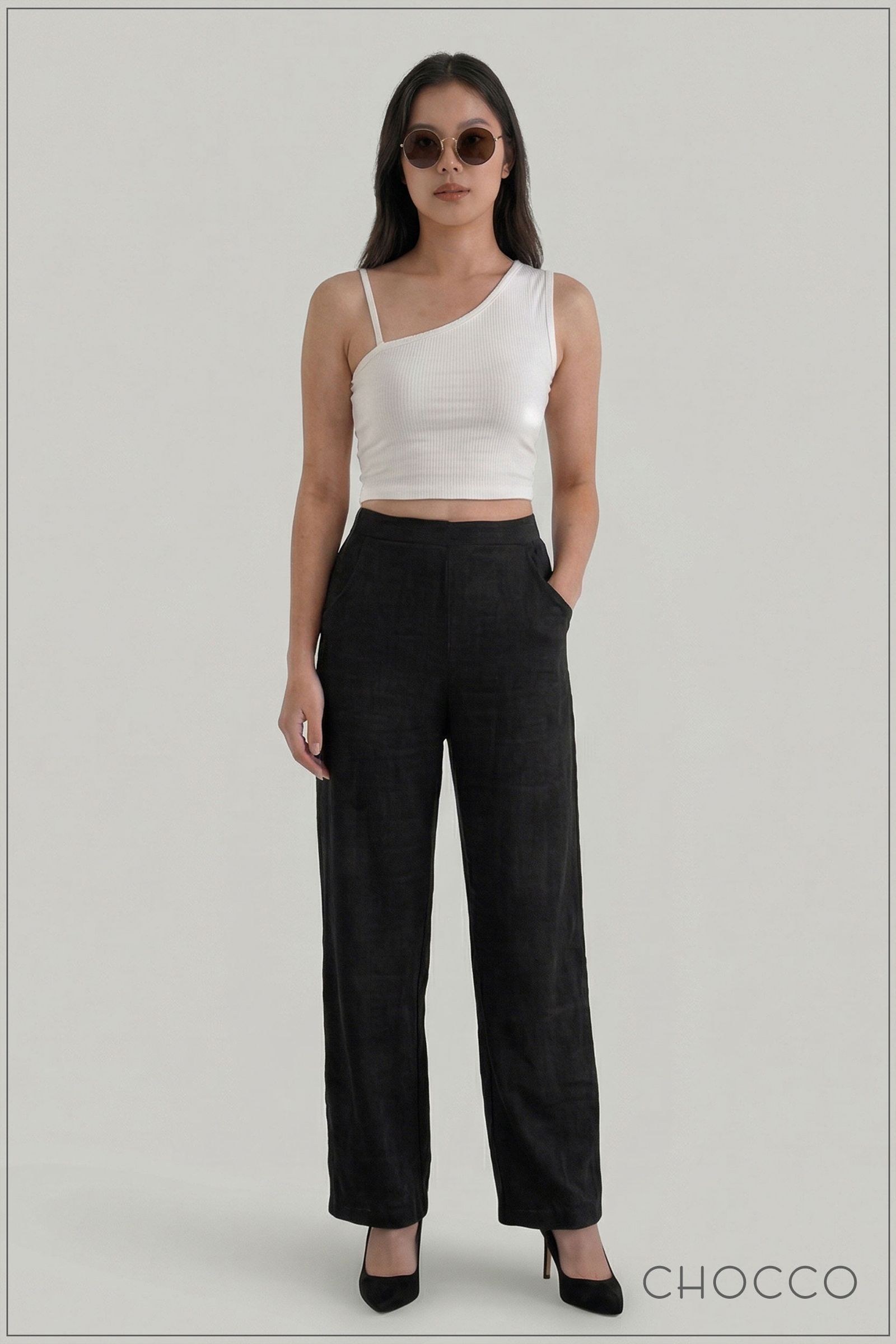 CHOCCO Straight Leg High-Waist Pant