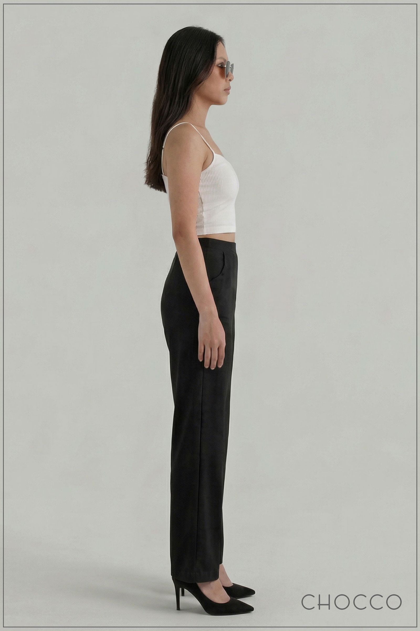 CHOCCO Straight Leg High-Waist Pant