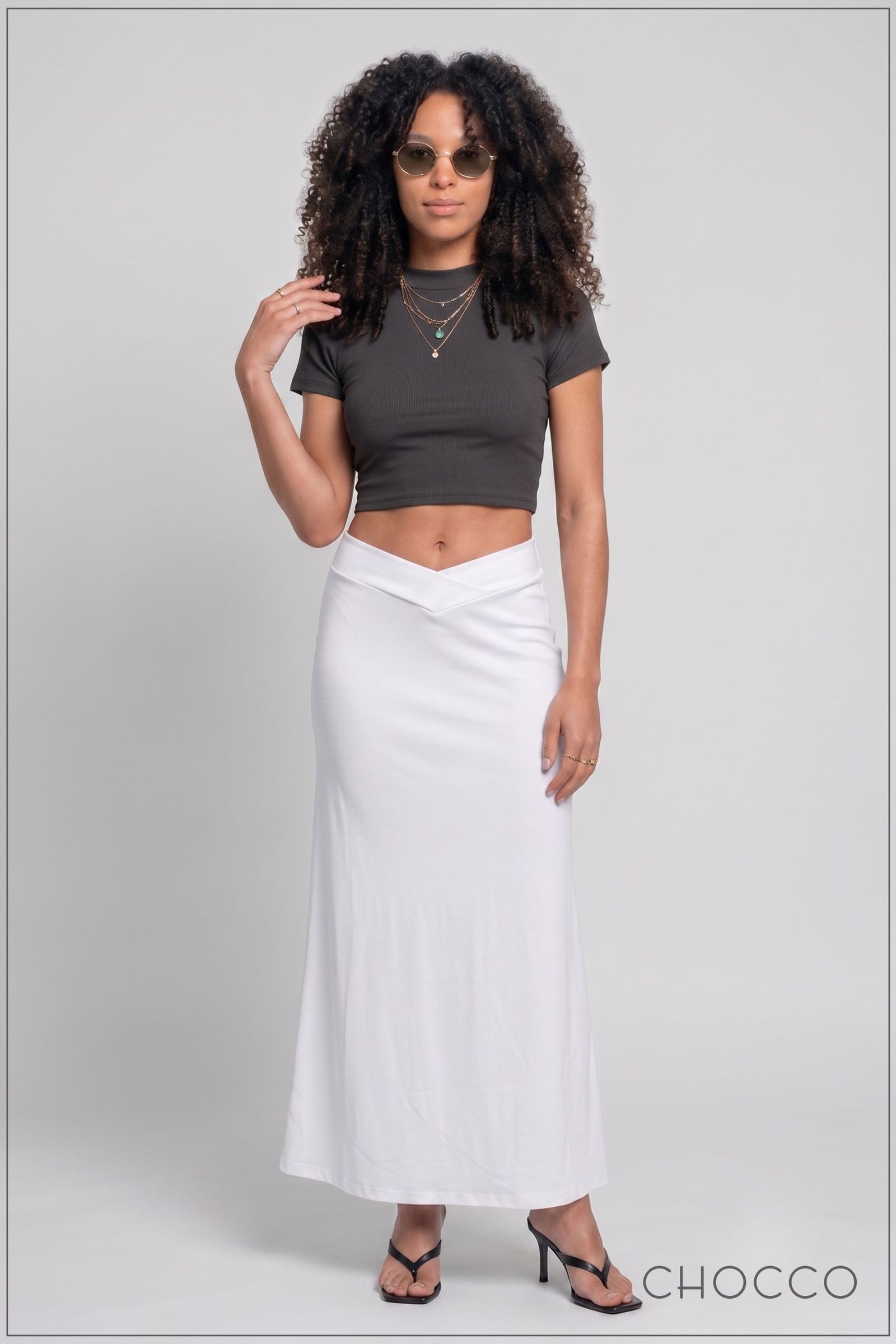 CHOCCO Desert Dune Maxi Flare Skirt